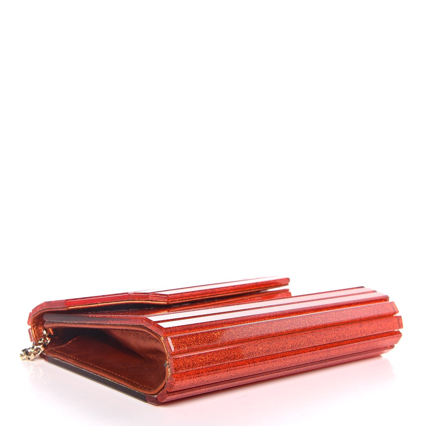 Acrylic Glitter Candy Clutch Orange