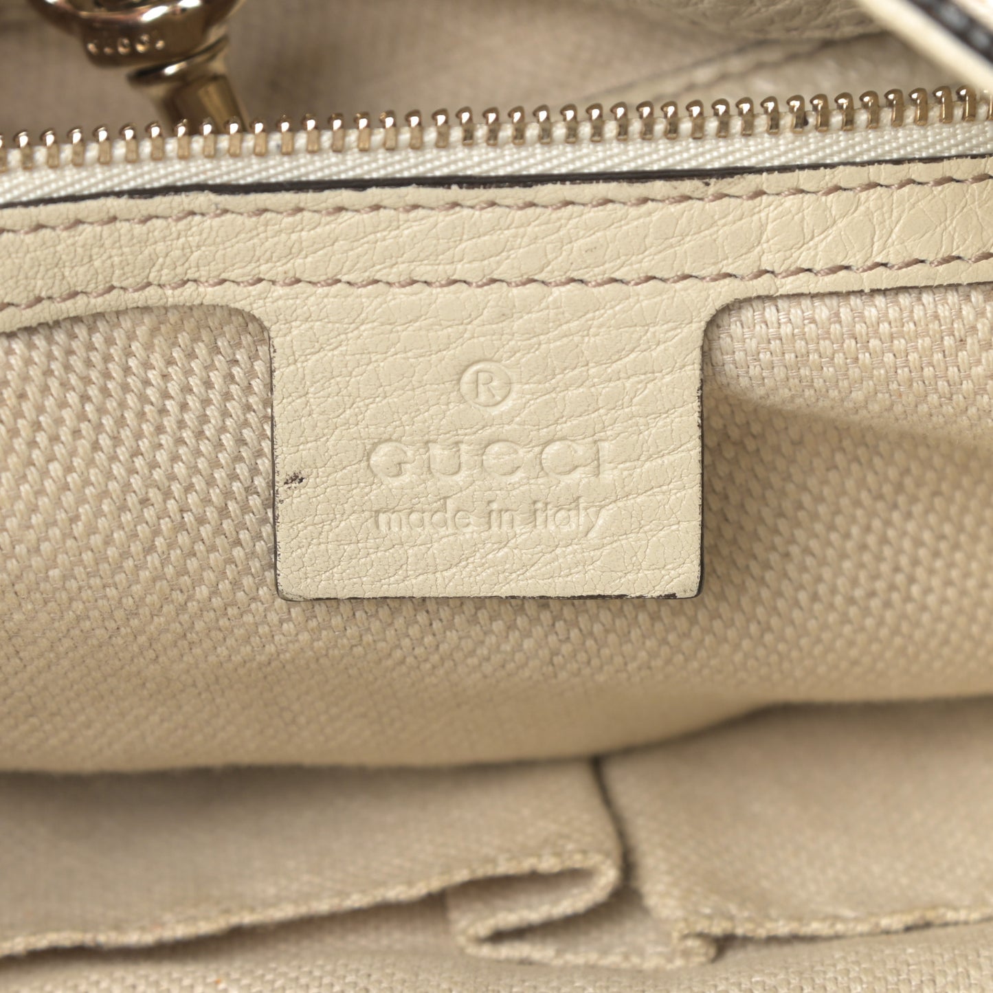 Pebbled Calfskin Medium Soho Chain Shoulder Bag Off White
