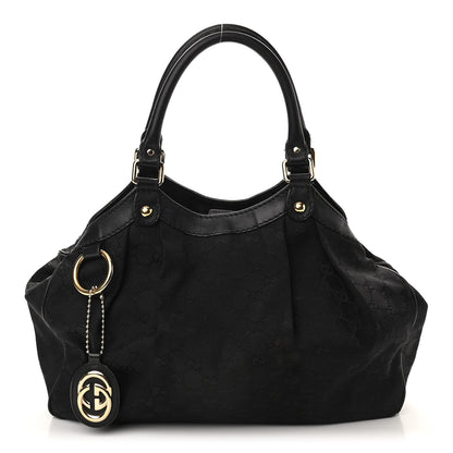 Gucci Monogram Medium Sukey Tote Black 1 of 14