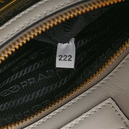 Prada Saffiano Soft Calfskin Small Zippered Tote White 7 of 10