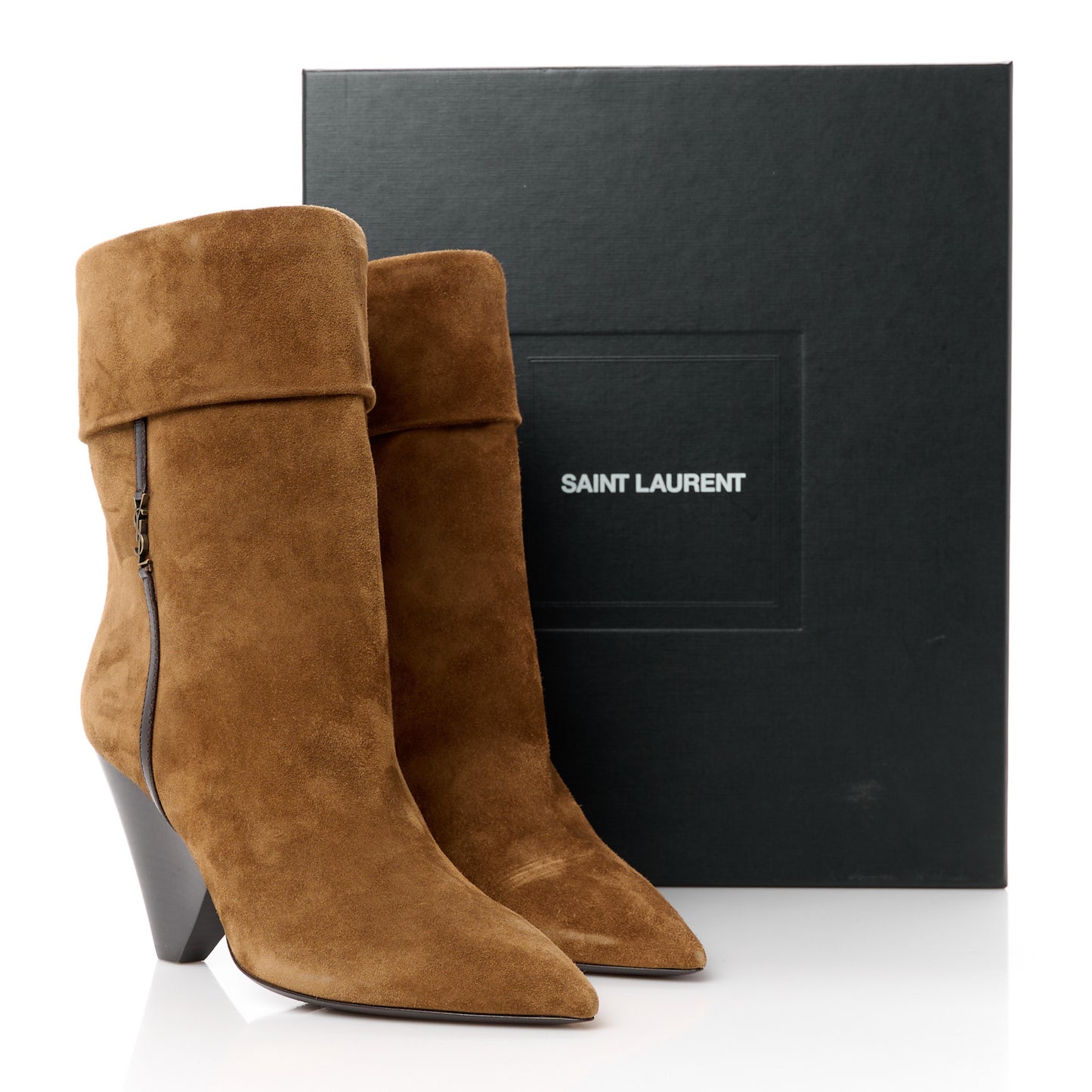 Suede Liz 85 Wedge Booties 36 Dark Land