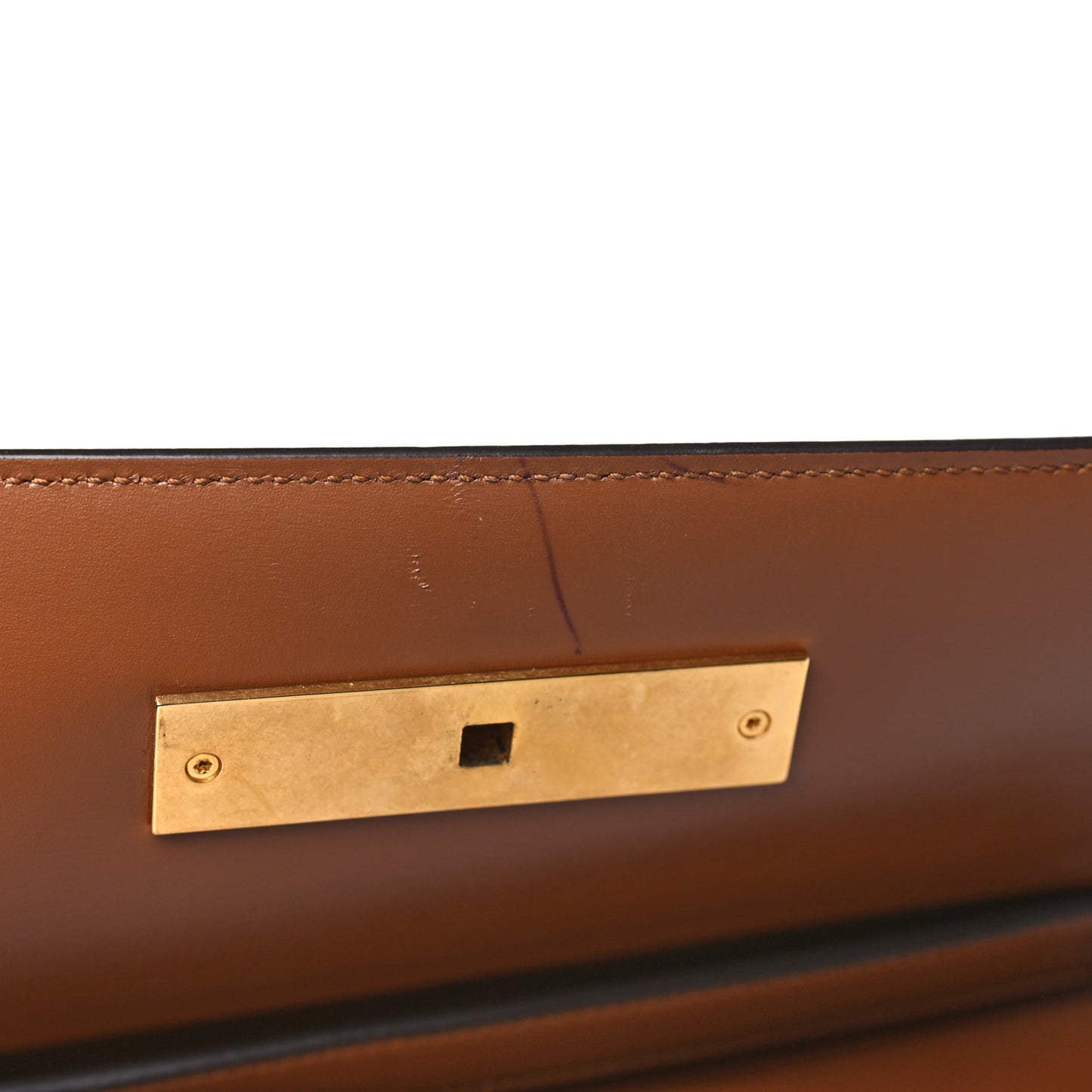 Smooth Calfskin Manhattan Shoulder Bag Cognac