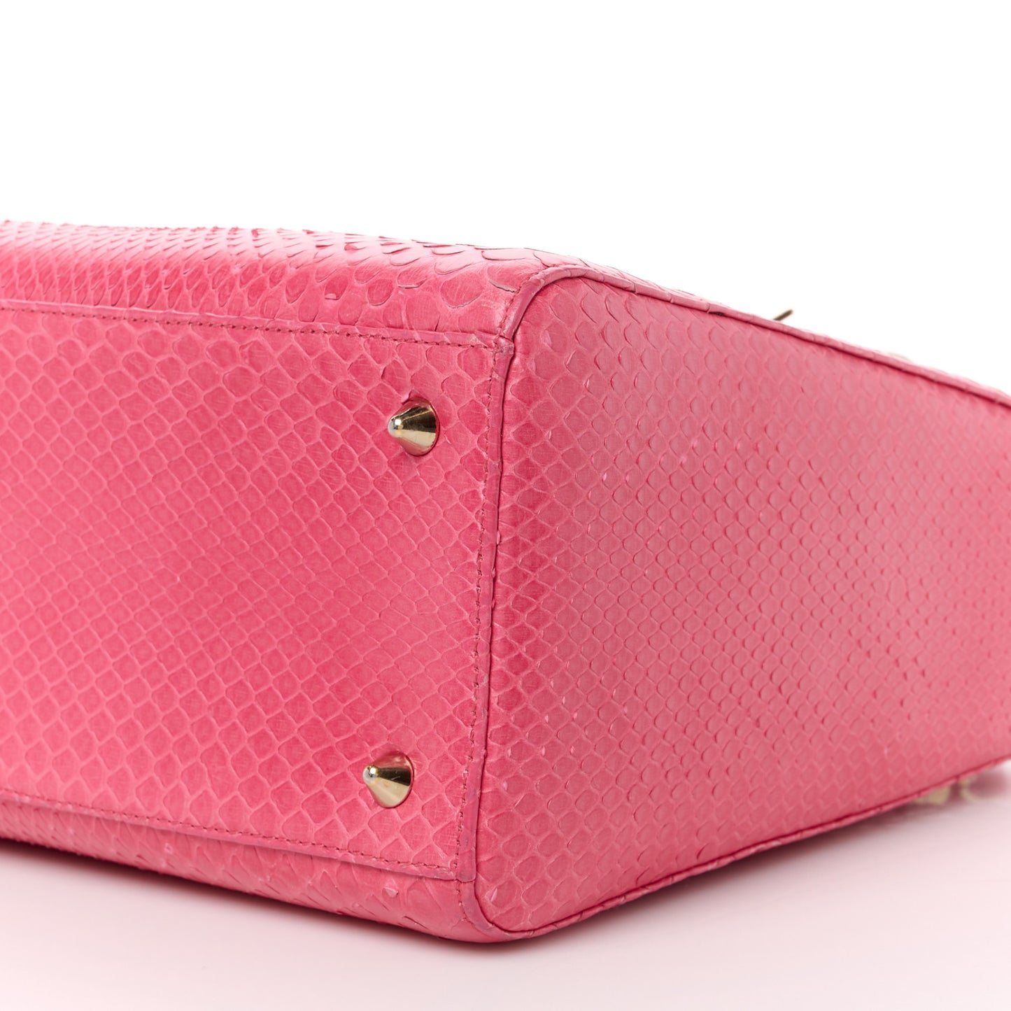 Snakeskin Medium Lady Dior Pink