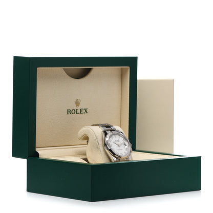 Rolex Stainless Steel 18K White Gold 41mm Oyster Perpetual Datejust Watch White Roman 126334 5 of 5