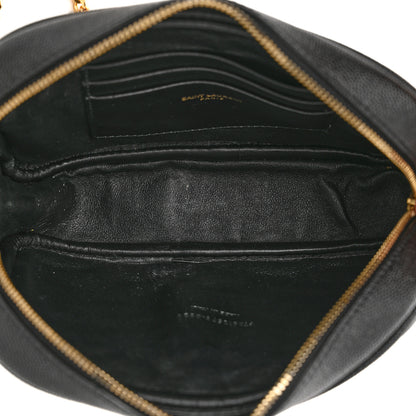 Saint Laurent Grain De Poudre Matelasse Monogram Mini Lou Camera Bag Black 5 of 12