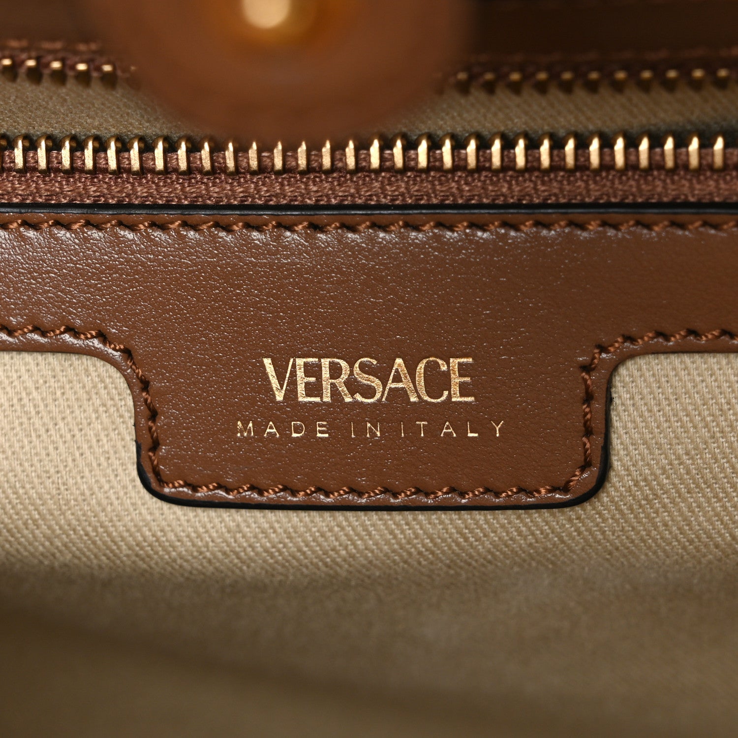 Versace Jacquard Canvas Large Allover Medusa Tote Beige 6 of 12