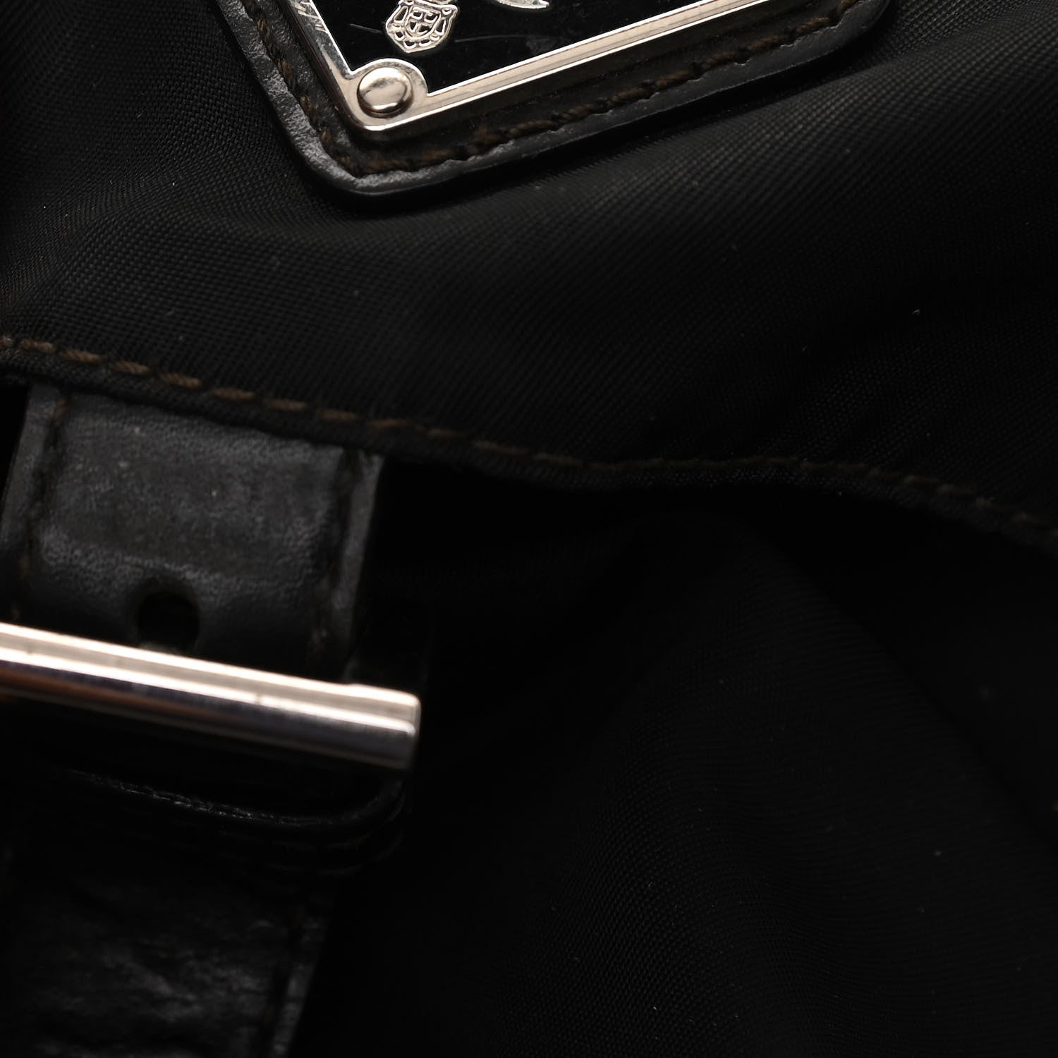 Prada Nylon Vela Sling Messenger Bag Black 8 of 11