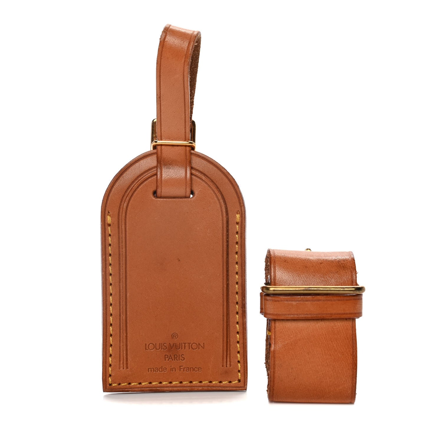 Vachetta Leather Luggage Tag and Loop