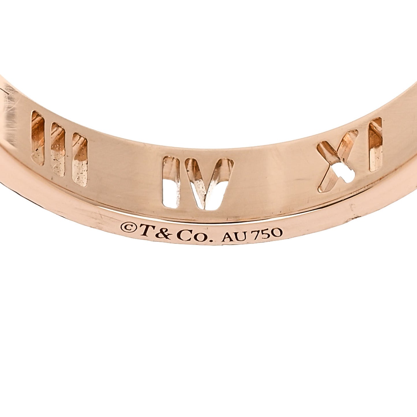 18K Rose Gold Diamond Atlas Pierced Ring 54 7
