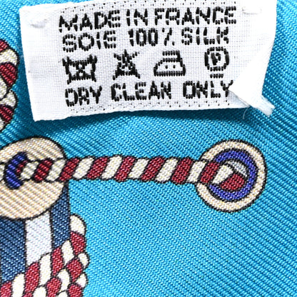 Hermes Silk Cordages Twilly Turquoise Orange Blanc 3 of 4