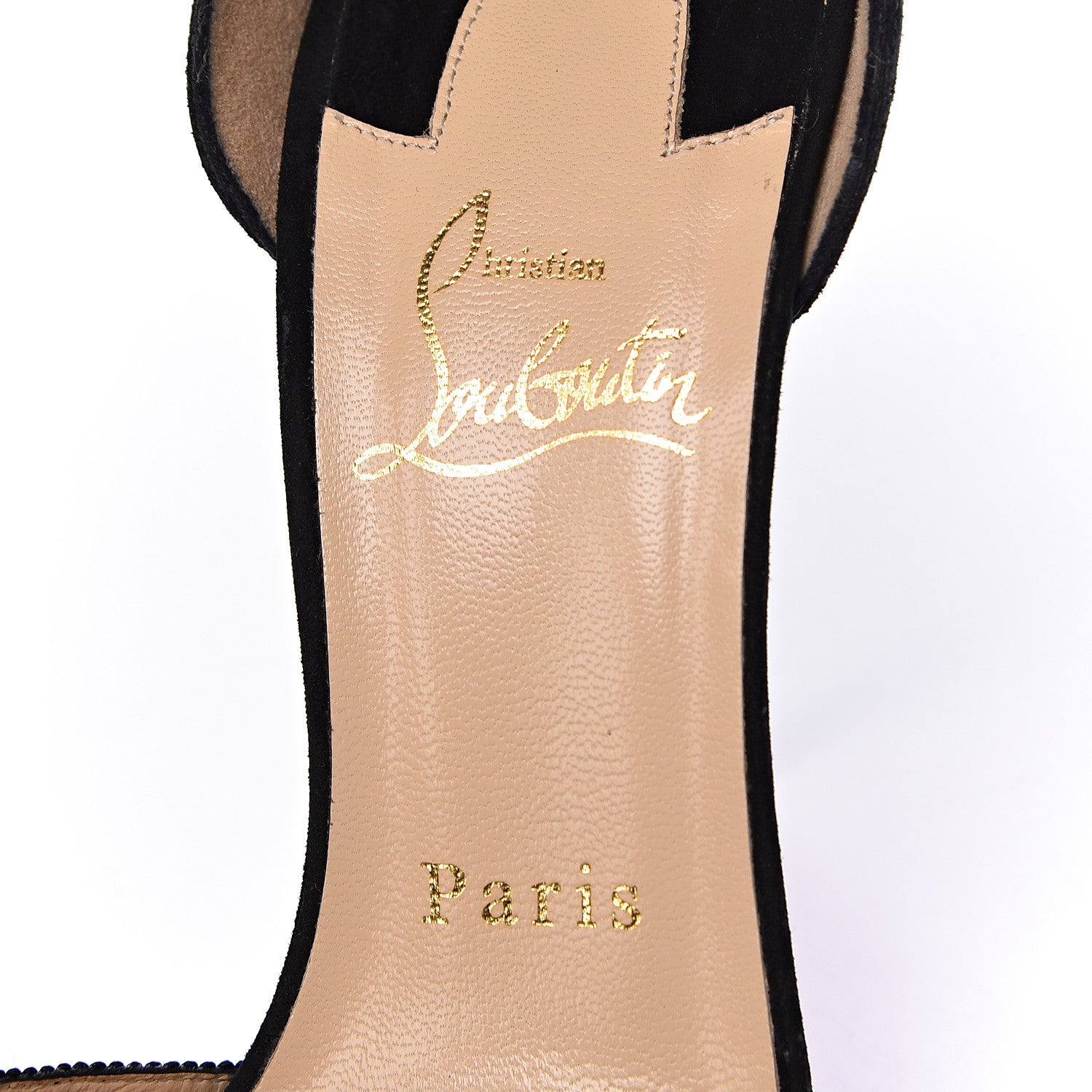 Christian Louboutin Grosgrain Suede Christeriva 100 Sandals 36.5 Black 6 of 13