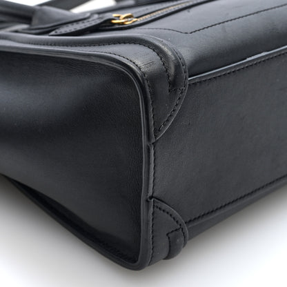 Celine Smooth Calfskin Nano Luggage Black 8 of 9