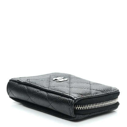 Chanel Caviar Quilted Zip Card Holder Black 4 of 8
