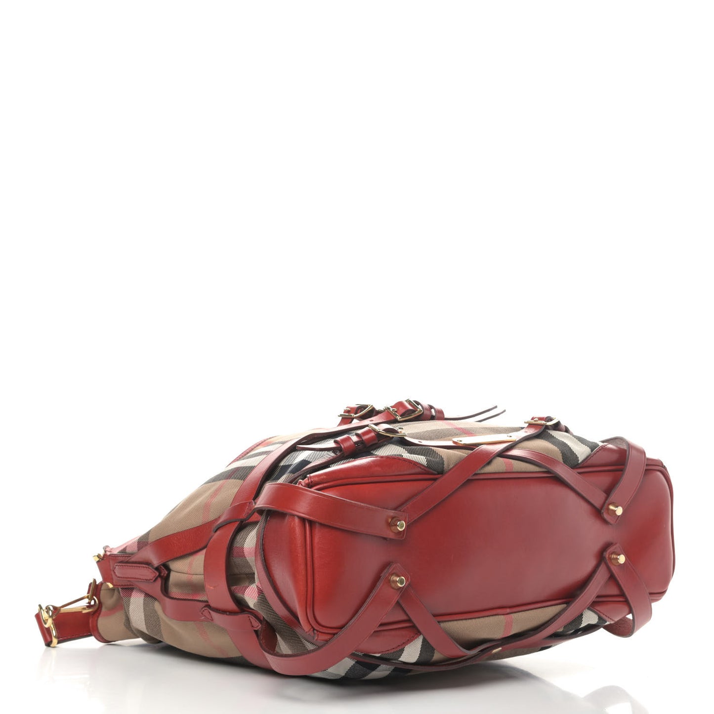 House Check Bridle Calfskin Medium Gosford Hobo Red