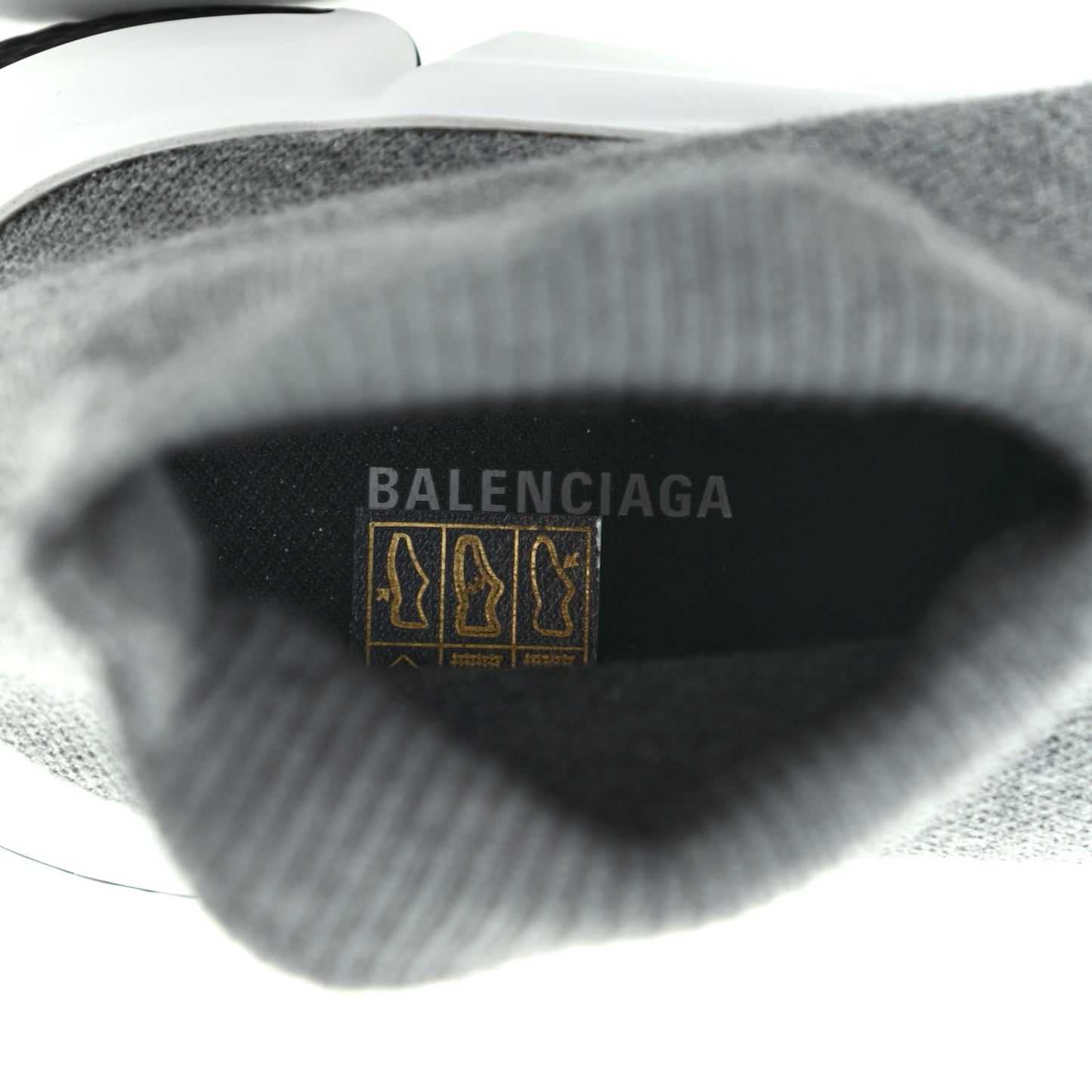 Sweatshirt Knit Bi-Color Sole Womens Speed Sneakers 38 Grey White Black