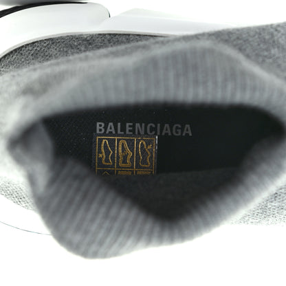 Balenciaga Sweatshirt Knit Bi-Color Sole Womens Speed Sneakers 38 Grey White Black 7 of 8