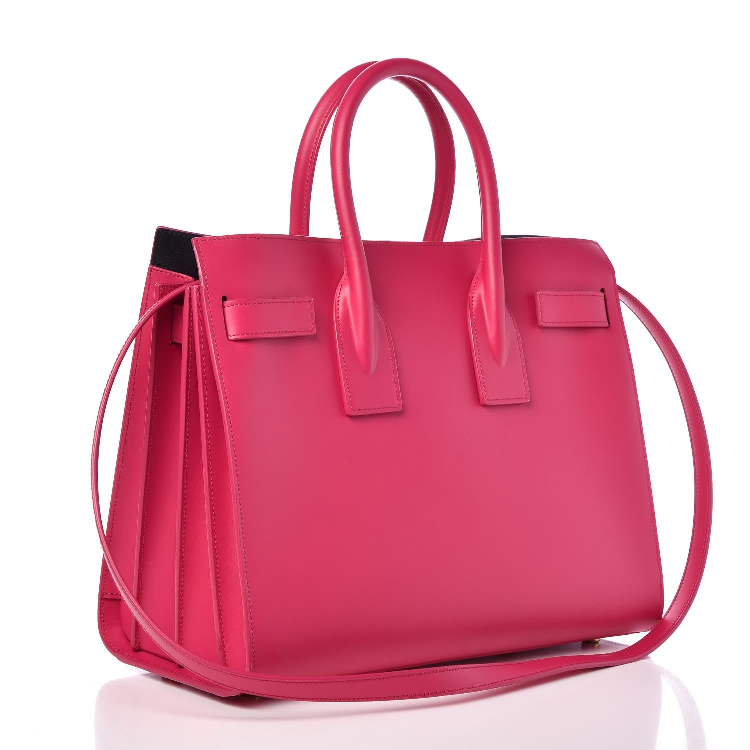 Saint Laurent Calfskin Small Sac De Jour Lipstick Fuchsia 4 of 7