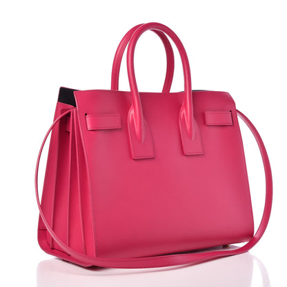 Saint Laurent Calfskin Small Sac De Jour Lipstick Fuchsia 4 of 7