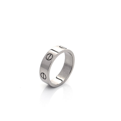 Cartier 18K White Gold 6mm LOVE Ring 58 8.25 5 of 5
