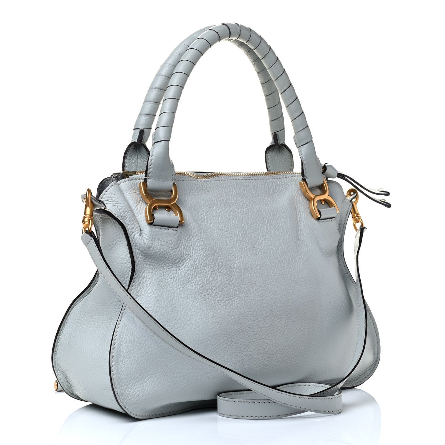 Calfskin Medium Marcie Satchel Cloudy Blue