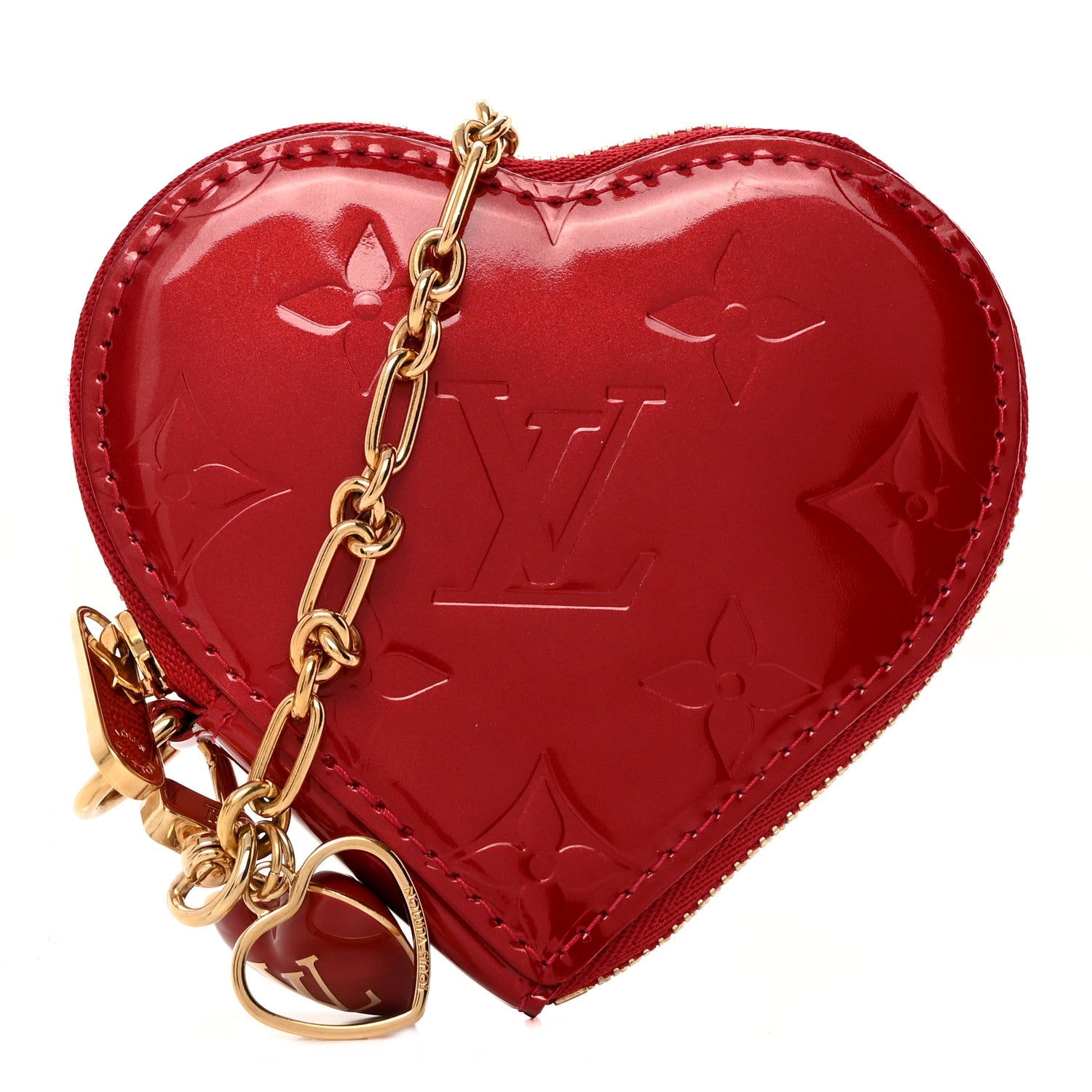 Louis Vuitton Vernis Coeur Heart Coin Purse Pomme D'Amour 1 of 7