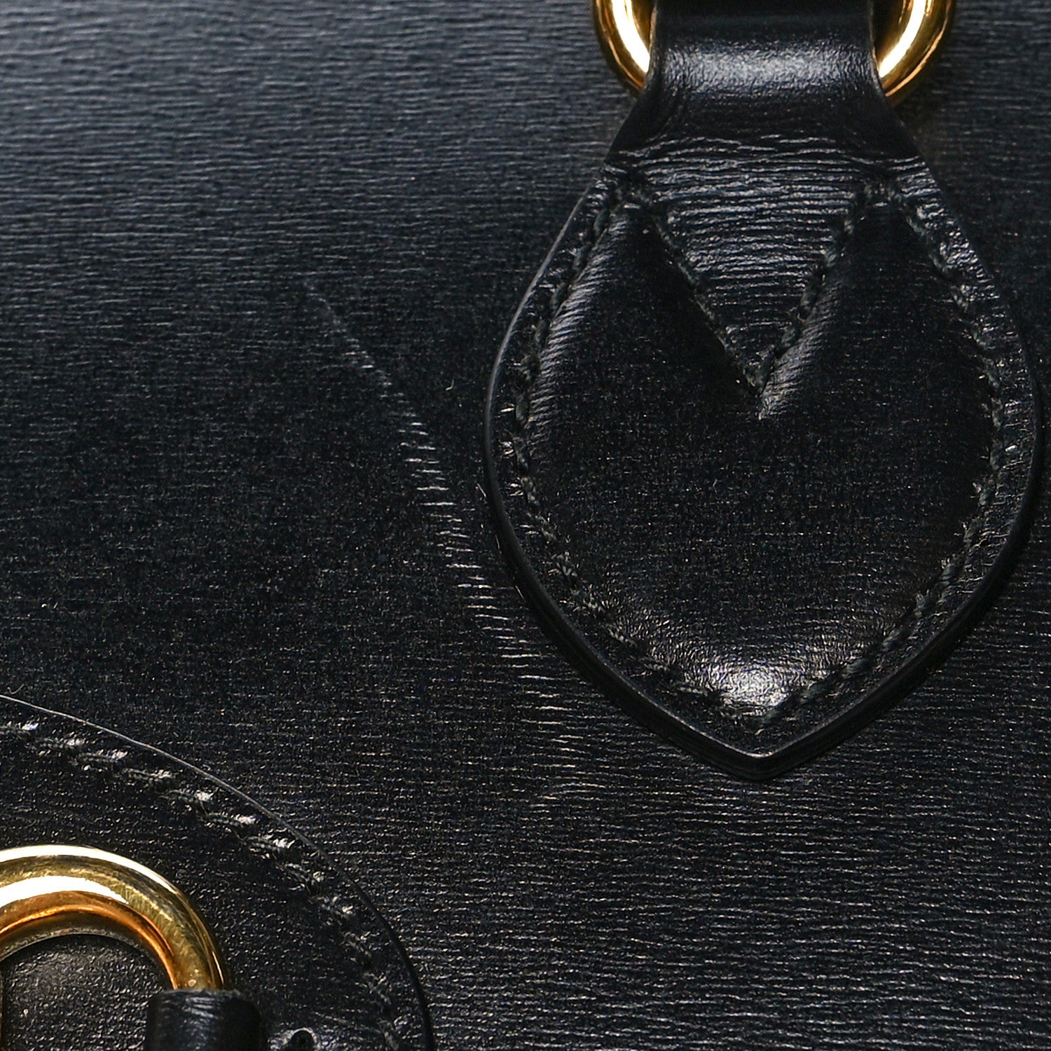 Gucci Boarded Plutone Calfskin Horsebit 1955 Top Handle Bag Black 11 of 12