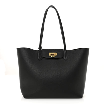 Salvatore Ferragamo Calfskin Travel Tote Black 1 of 10