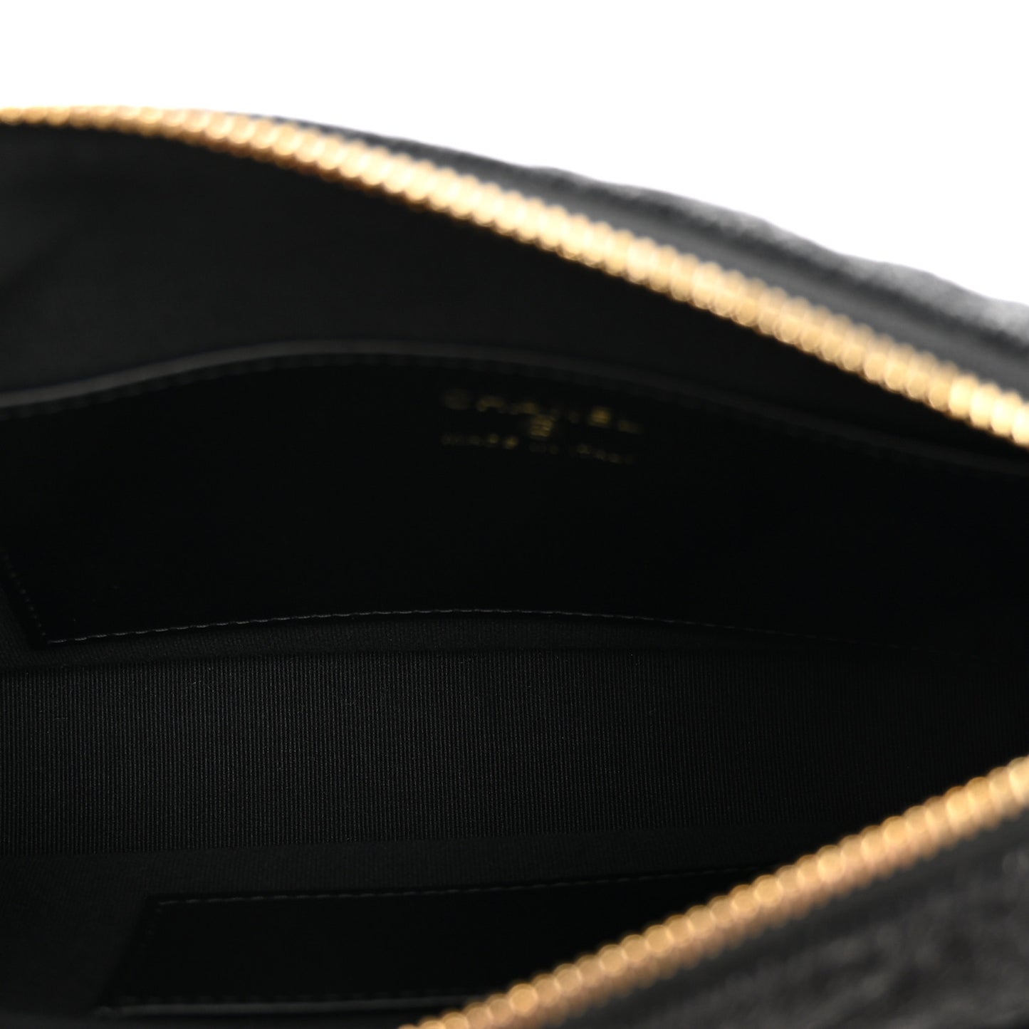 Denim Quilted Small Preppy Pocket Clutch With Chain  Black