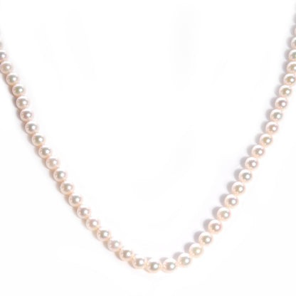Mikimoto 18k Gold Cultured Akoya 6mm Pearl Strand Necklace 20 1 of 6