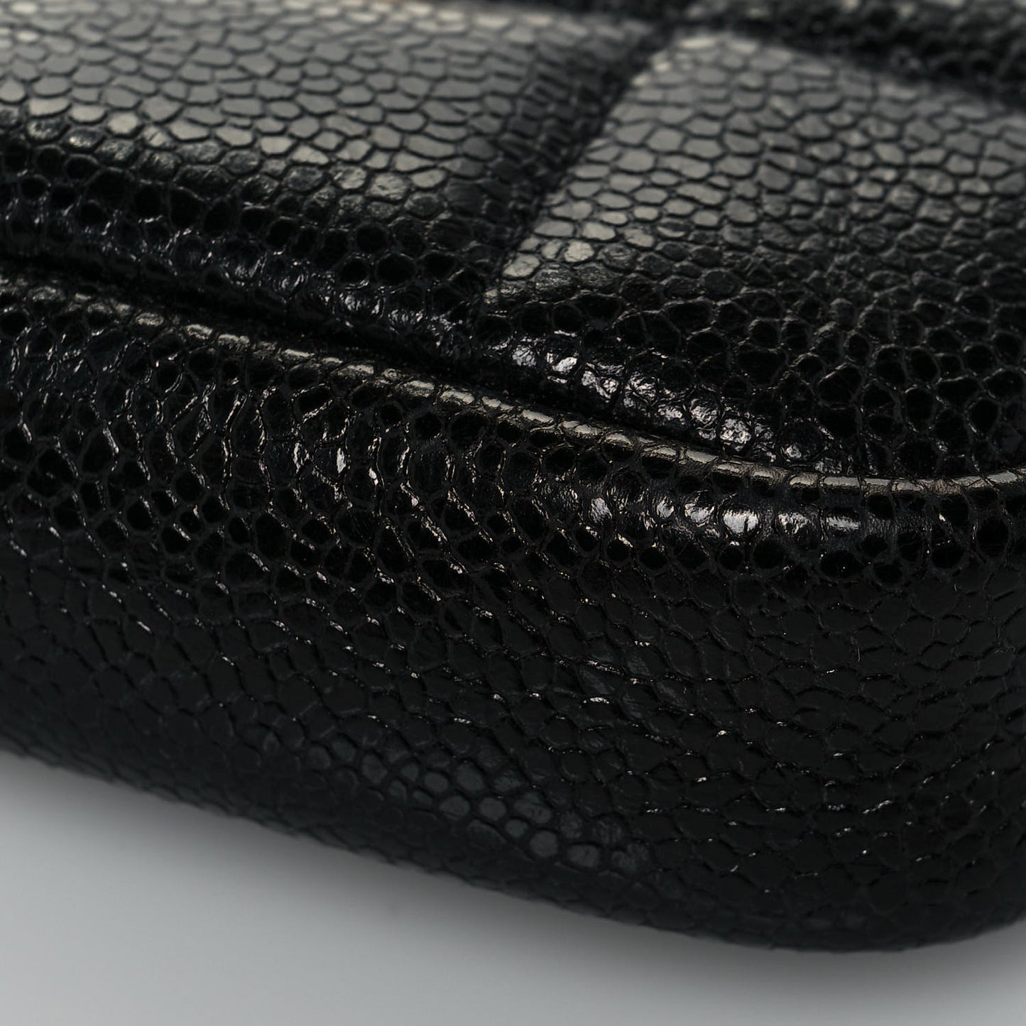 Caviar Quilted Coin Purse Belt Bag Black