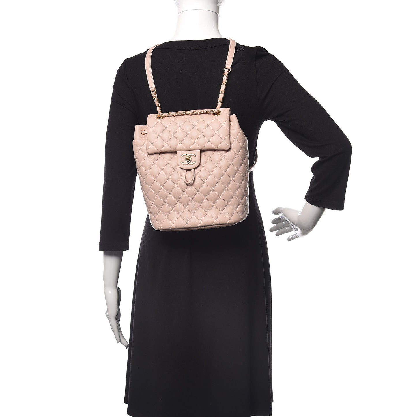 Calfskin Quilted Small Urban Spirit Backpack Light Pink
