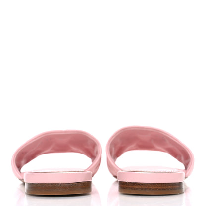 Louis Vuitton Lambskin Embossed Monogram Revival Flat Mules 37 Light Pink 6 of 10