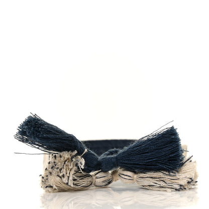 Christian Dior Woven Cotton J'Adior Friendship Bracelet Set Denim Blue Beige 4 of 4