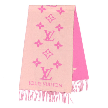 Louis Vuitton Cashmere Monogram Reykjavik Scarf White Pink 4 of 8