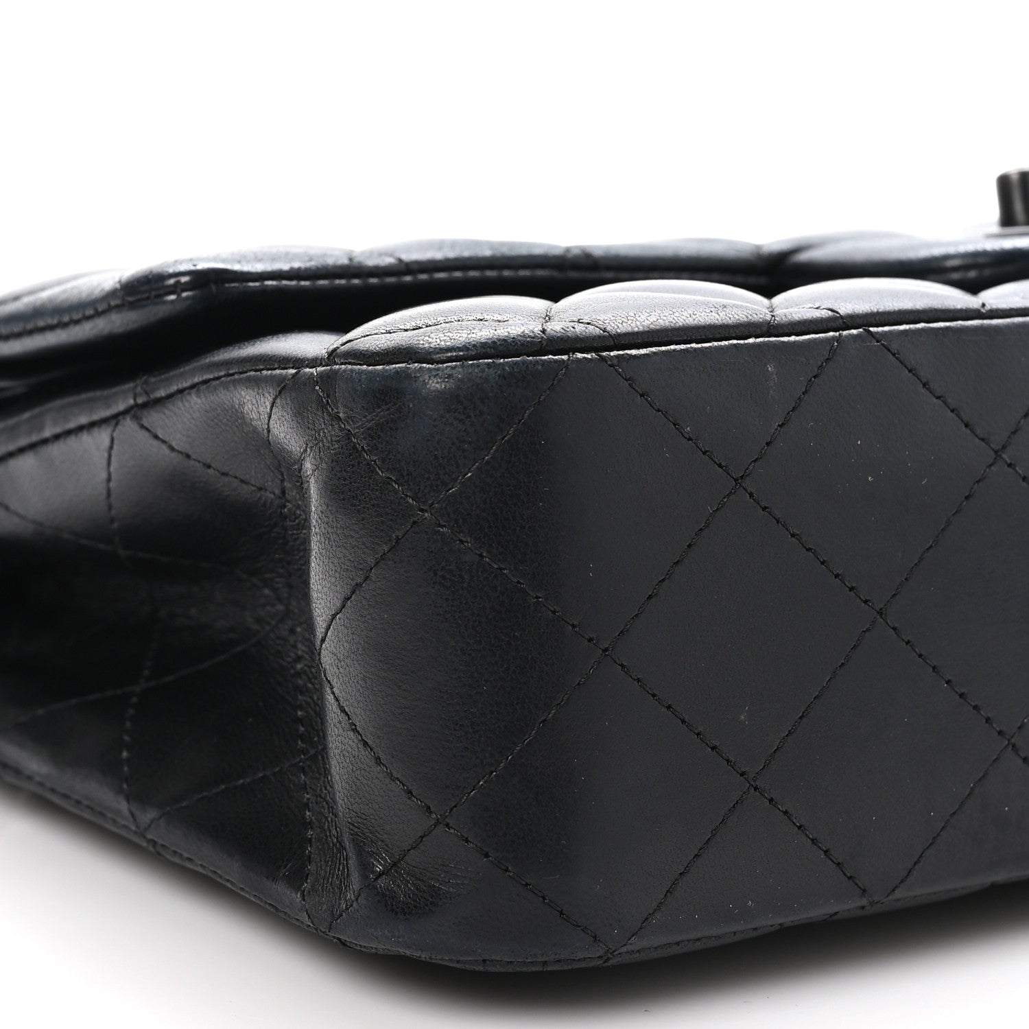 Chanel Lambskin Quilted Medium Double Flap So Black 9 of 10