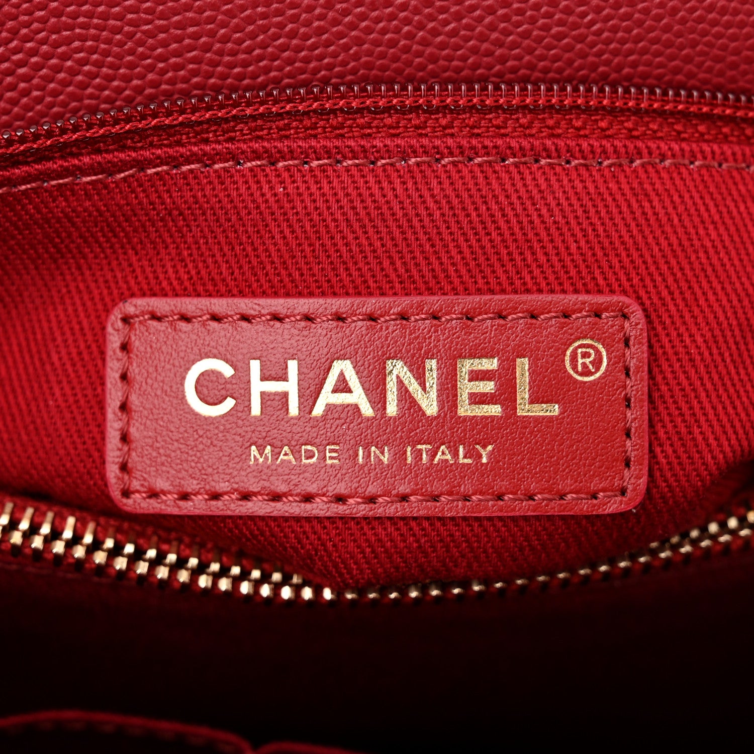 Chanel Caviar Lizard Embossed Chevron Quilted Small Coco Handle Flap Red 6 of 11