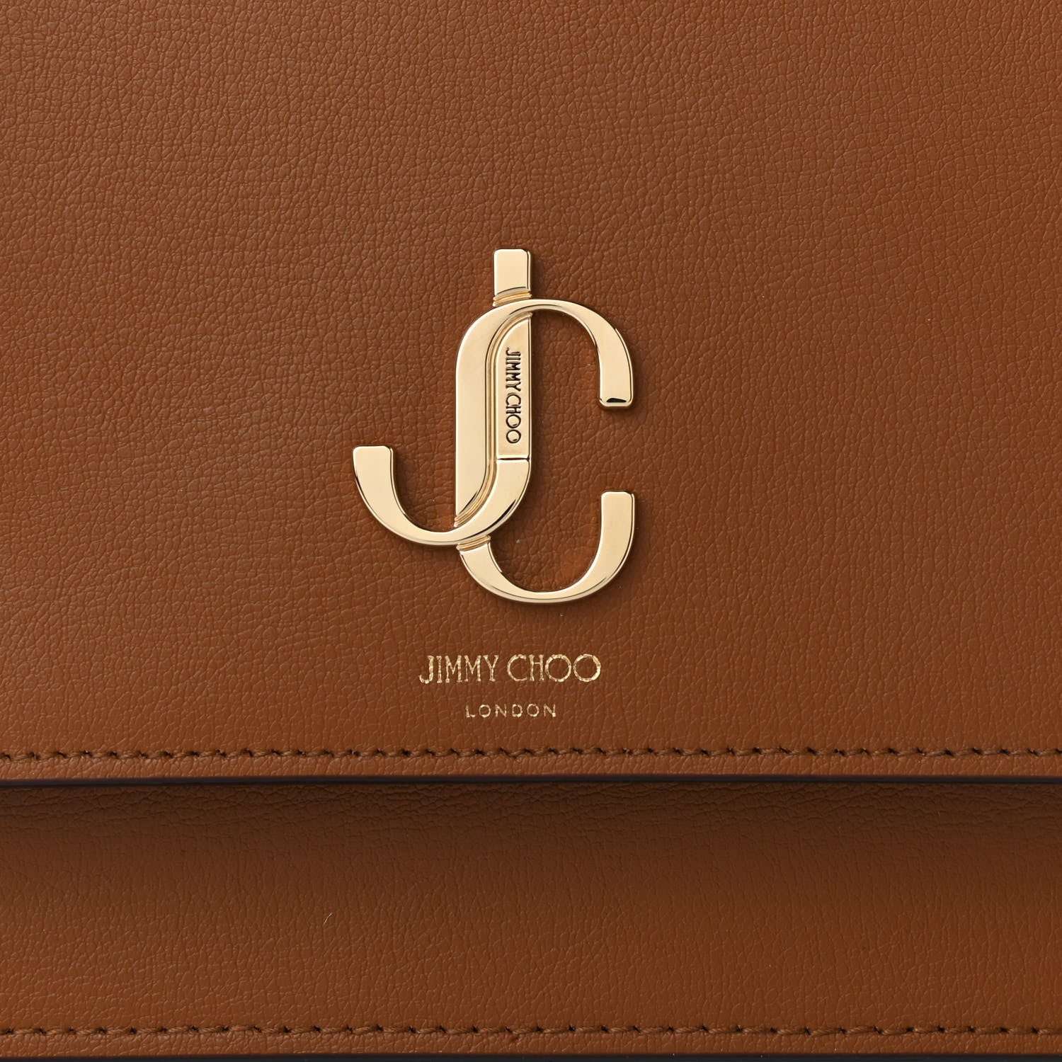 Jimmy Choo Grainy Calfskin Varenne Top Handle Satchel Tan 7 of 9
