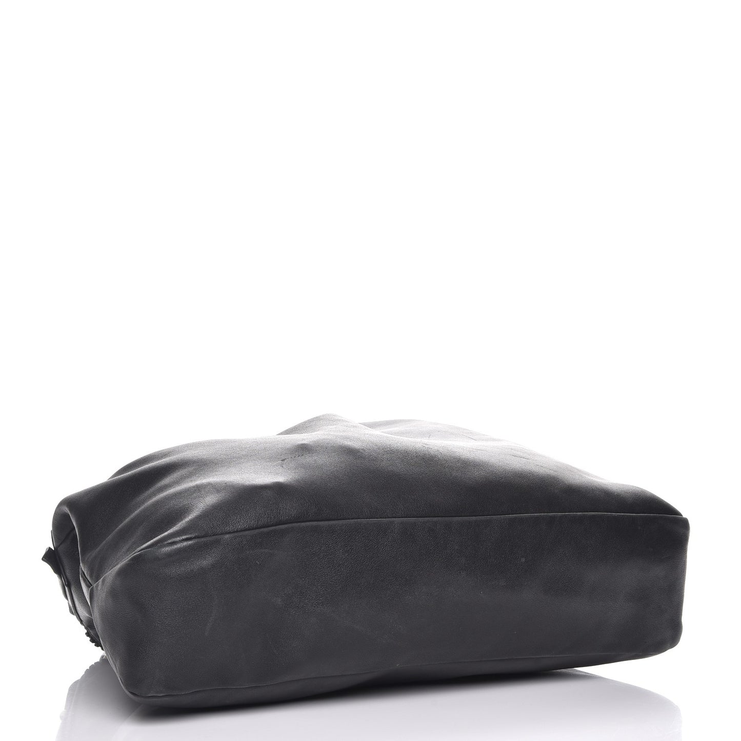 Calfskin Large Horsebit Chain Hobo Black