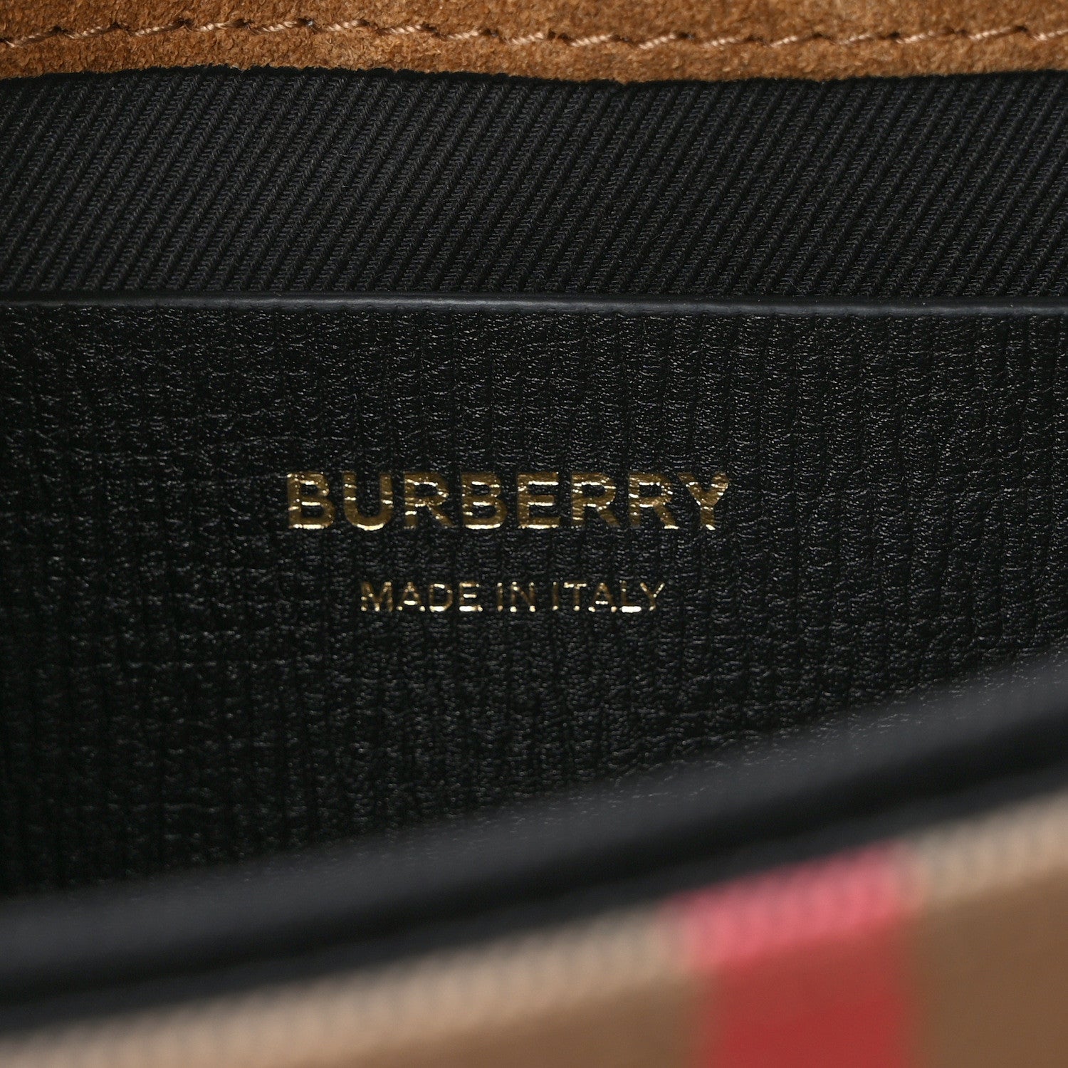Burberry Derby Calfskin House Check Baby Macken Crossbody Bag Black 6 of 8