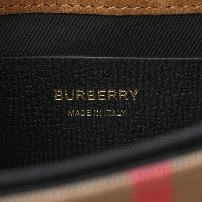 Burberry Derby Calfskin House Check Baby Macken Crossbody Bag Black 6 of 8