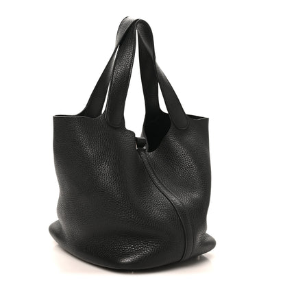 Hermes Taurillon Clemence Picotin Lock 22 MM Black 3 of 10