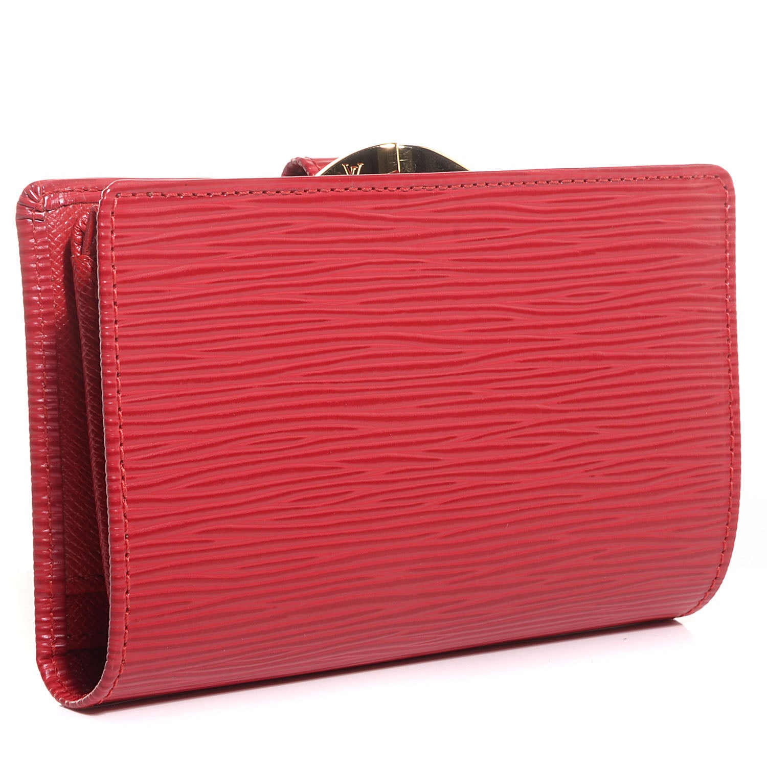 Louis Vuitton Epi French Purse Wallet Castillan Red 3 of 7
