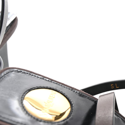 Saint Laurent Calfskin Cassandra 105 Wedges 39 Moro 9 of 9