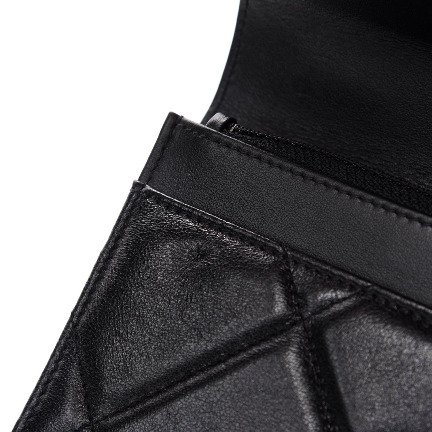 Chanel Goatskin Quilted 19 Wallet On Chain WOC Black 8 of 13