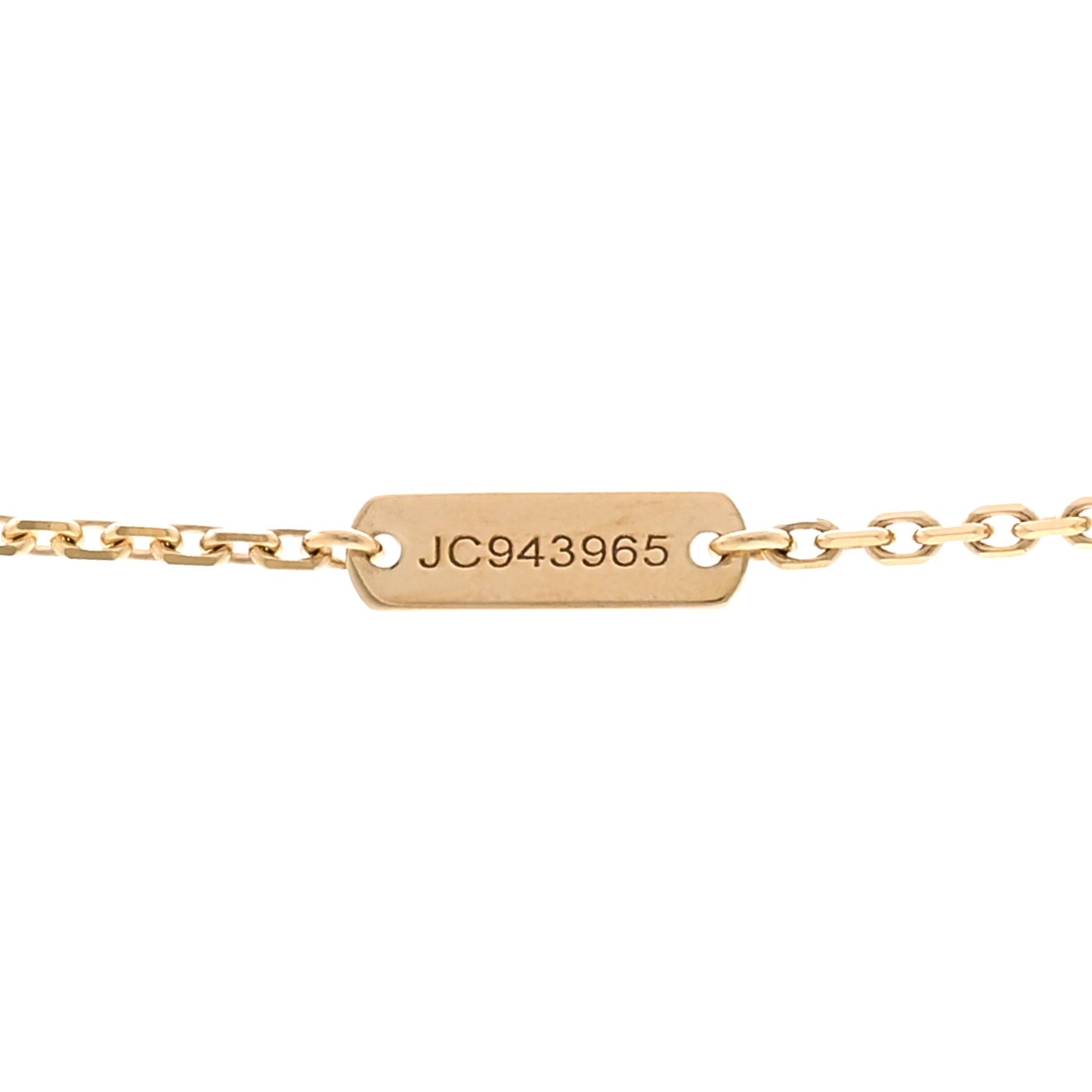 18K Yellow Gold Mother of Pearl Vintage Alhambra Pendant Necklace