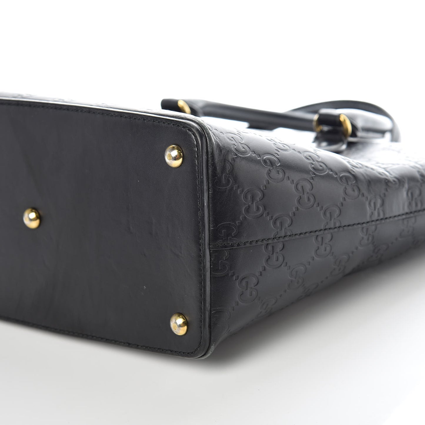 Guccissima Small Zippered Bucket Tote Black