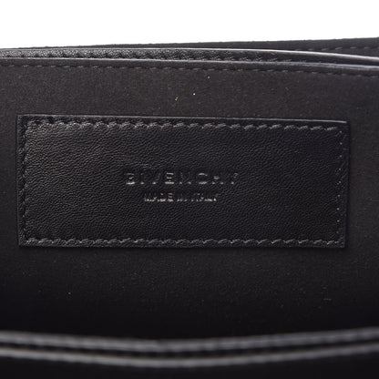 Givenchy Lambskin Embroidered Studded Small GV3 Shoulder Bag Black 6 of 9