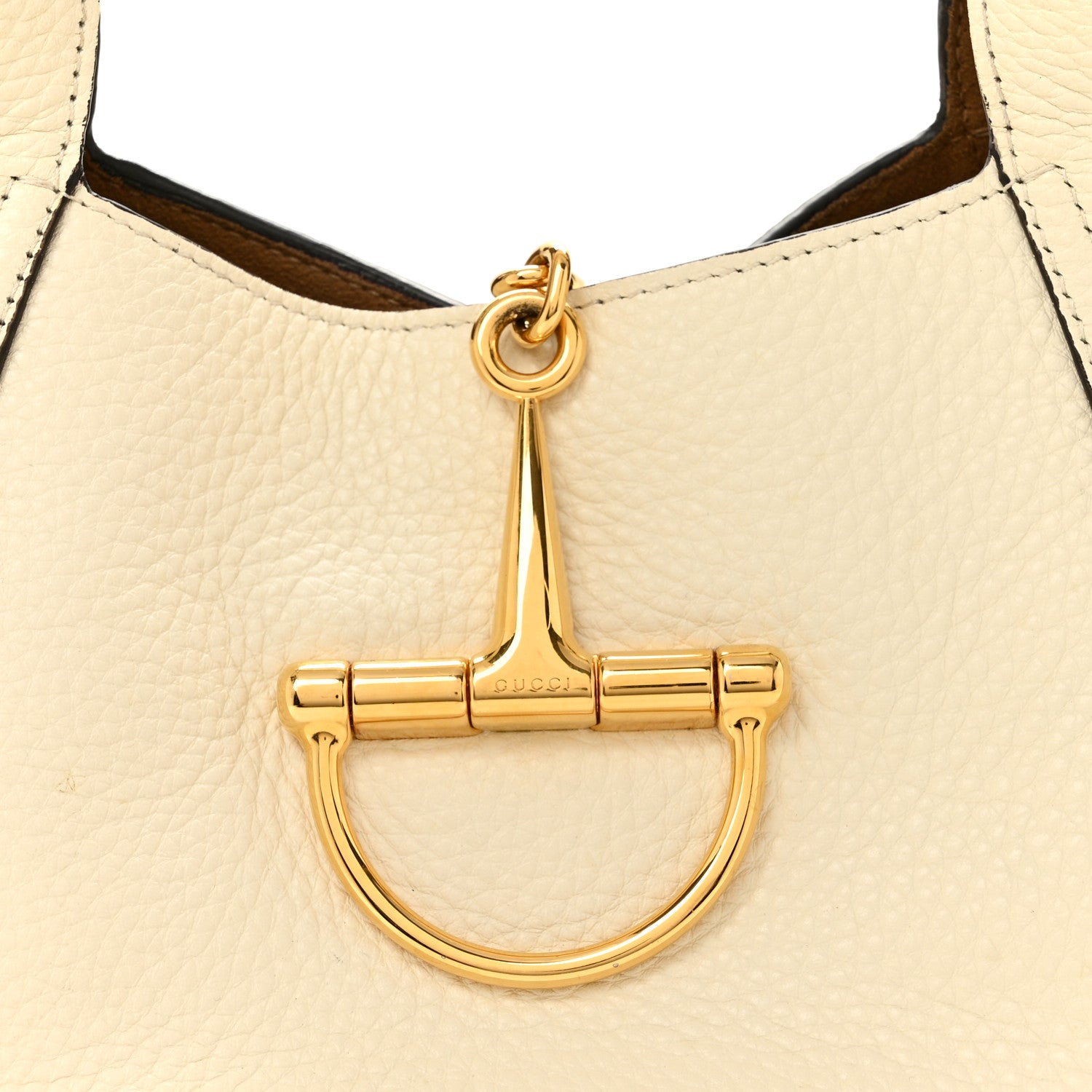 Gucci Grained Calfskin Softbit Medium Shoulder Bag White 7 of 12