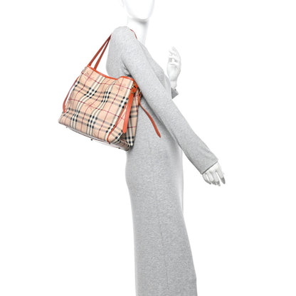 Burberry Haymarket Check Small Canterbury Tote Tangerine 2 of 13