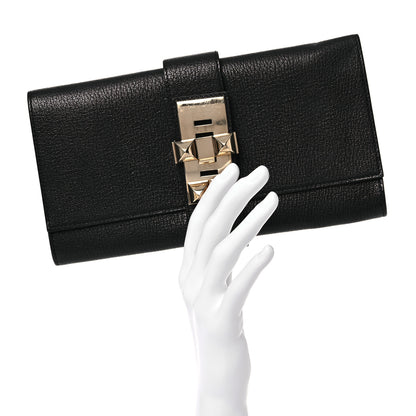 Hermes Chevre Mysore Medor 23 Clutch Black 2 of 14